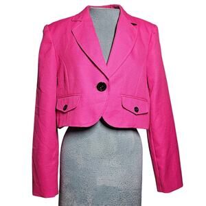 Pink Crop Blazer Jacket Size 10